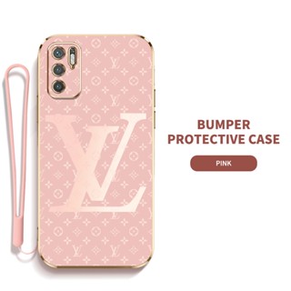 LV Ybd เคสโทรศัพท์มือถือ ซิลิกาเจล พร้อมสายคล้อง บาง ป้องกันเลนส์ สําหรับ Xiaomi POCO M3 Pro 4G 5G Redmi Note 10 5G Note 10T 5G POCO X3 GT 5G