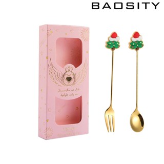 [Baosity] ชุดช้อนส้อมสเตนเลส อเนกประสงค์ ใช้ซ้ําได้ สําหรับคริสต์มาส