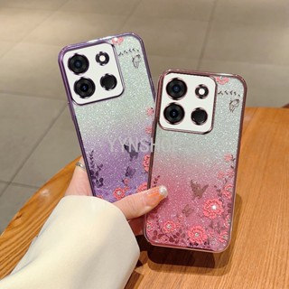 Yyn เคสโทรศัพท์มือถือ ชุบไฟฟ้า กันกระแทก ไล่โทนสี สําหรับ Infinix Smart 7 Smart7