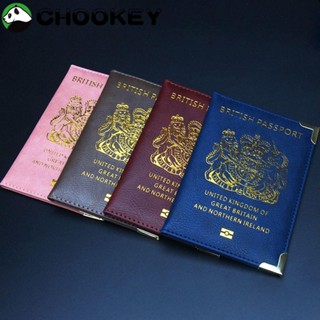 Chookey ซองใส่หนังสือเดินทาง หนัง Pu UK สําหรับสหราชอาณาจักร 2 ชิ้น