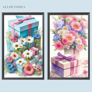 ชุดภาพวาดปักเพชร ทรงกลม ลายดอกไม้ 5D DIY สําหรับตกแต่งบ้าน [alloetools.th]