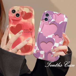 เคสโทรศัพท์มือถือนิ่ม ขอบโค้ง ลายหัวใจ 3D สีม่วง สีแดง สําหรับ Infinix Hot 30i 30Play 20i 20Play Smart 7 5 2020 6Plus Note 30Pro TECNO Spark 10C Camon 20 Hot 8Lite 9 12 11 10 Play