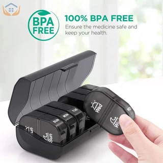 Pill Box กล่องยา ถอดแยกได้ 7 วัน 14 ช่อง ตลับยา ตลับใส่ยา กล่องเก็บ กล่องใส่แบบพกพา วิตามิน กันน้ำ กันชื้น