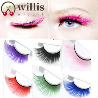 Willis ขนตาปลอม แบบหนา สีม่วง สําหรับแต่งหน้า