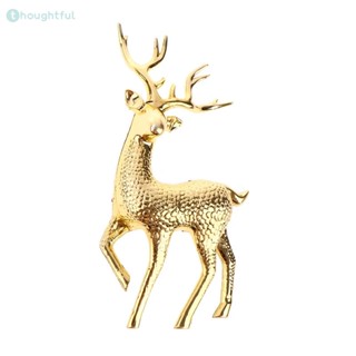 คริสต์มาสจำลอง Sika Deer Reindeer รูปปั้นเครื่องประดับสำหรับตกแต่งบ้าน Elk Decor และ Shop ตู้โชว์ Home Elk Shop ตู้โชว์คริสต์มาสจำลองพลาสติกประดิษฐ์ TH