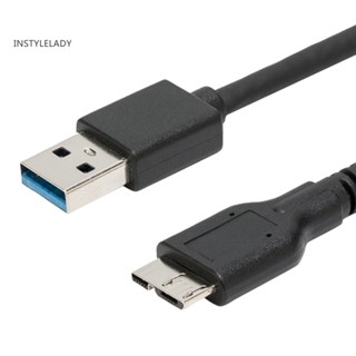 Instylelady สายเคเบิลอะแดปเตอร์ซิงค์ข้อมูล USB 30 A ตัวผู้ เป็น Micro B ตัวผู้ สําหรับฮาร์ดดิสก์มือถือ SSD