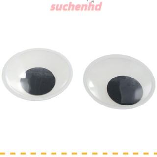 Suchenhd ตากระดิก มีกาวในตัว ขนาดใหญ่ 5.9 นิ้ว สีดํา สีขาว สําหรับตกแต่งปาร์ตี้ 6 ชิ้น