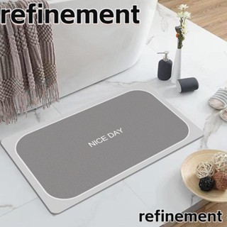 Refinement เสื่อยาง กันลื่น แห้งเร็ว ขนาดเล็ก 17x25 นิ้ว สีเทา สําหรับห้องน้ํา อ่างอาบน้ํา 1 ชิ้น