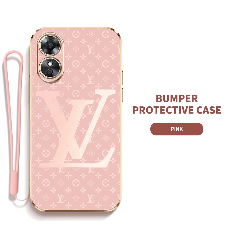 Ybd LV ซิลิกาเจลสําหรับ OPPO A60 A18 A38 A58 A17 A17K Reno 8T 4G 5G A78 A1 Pro เชือกเส ้ นเล ็ กสําหรับบางพร ้ อมเลนส ์ ป ้ องกัน