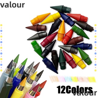 Valour หัวดินสอ 12 สี 12 ชิ้น แบบเปลี่ยน อุปกรณ์เสริม สําหรับเขียน