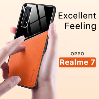 เคส Realme 7 Pro 7i 6 8 Pro 8i 9 Pro Plus 9i 4G 5G หนัง แม่เหล็ก หนังนุ่มอาวุโสกันกระแทกปกป้องกล้องเต็มรูปแบบสวยงามคุณภาพสูง