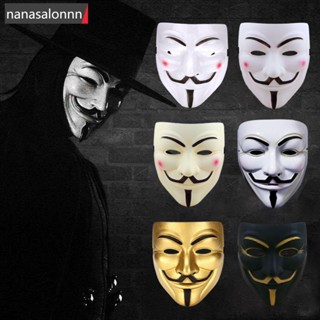 Nanasn| หน้ากากคอสเพลย์ แฟนซี V For Vendetta Mask Guy Fawkes Anonymous Revenge Team U9Z6 สําหรับปาร์ตี้ฮาโลวีน