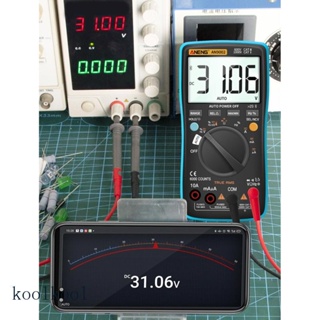 Kool Multimetro AC เครื่องทดสอบแรงดันไฟฟ้า มัลติมิเตอร์ ช่วงอัตโนมัติ True RMS ดิจิทัล สําหรับการทดสอบแรงดันไฟฟ้า กระแสไฟฟ้า Resi