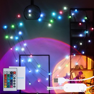 [Viocee] สายไฟหิ่งห้อย LED รูปลูกโลก USB สําหรับบาร์ และหลังคา