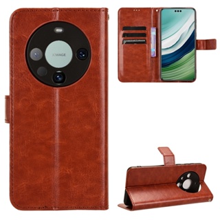 เคสโทรศัพท์มือถือหนัง ฝาพับ พร้อมช่องใส่บัตร สําหรับ Huawei Mate 60 5G Mate60 5G