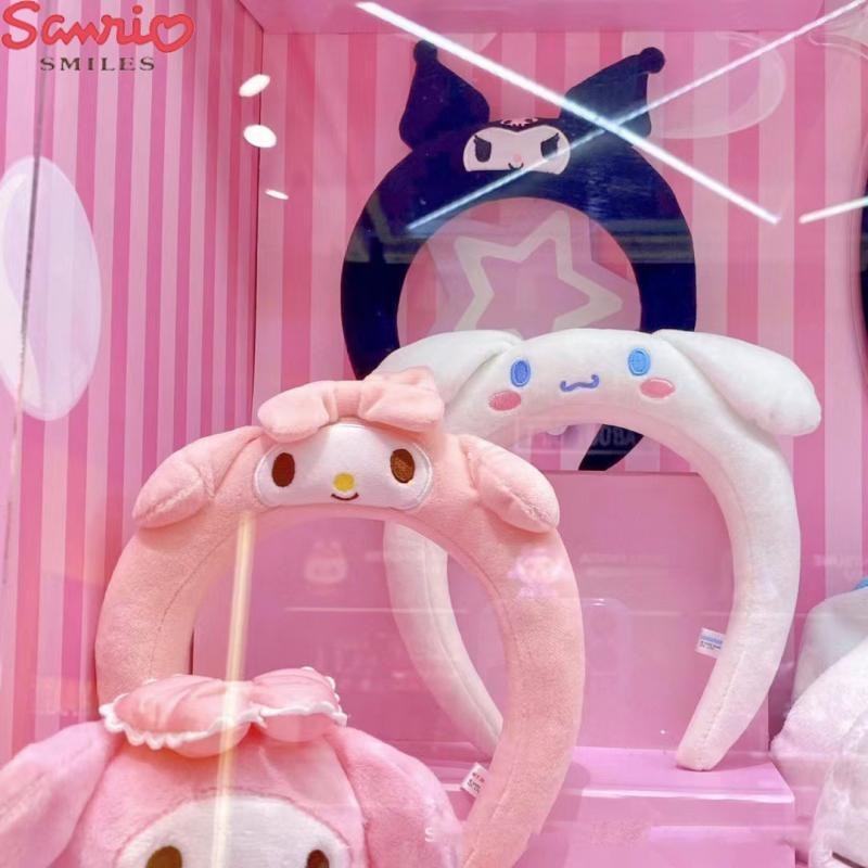 ที่คาดผม ผ้ากํามะหยี่ขนนิ่ม ลายการ์ตูนอนิเมะ My Melody Kuromi Cinnamoroll เหมาะกับของขวัญวันเกิด สําหรับเด็กผู้หญิง