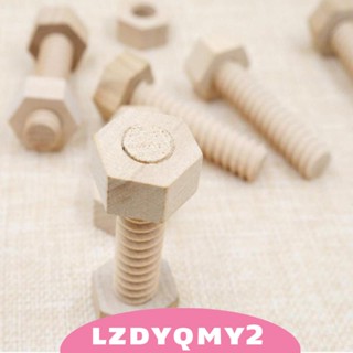 [Lzdyqmy2] ของเล่นไม้ สกรู และน็อต เสริมการเรียนรู้เด็กก่อนวัยเรียน 3 ชุด