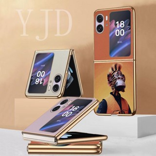 Yjd เคสโทรศัพท์ ชุบไฟฟ้า กันกระแทก สําหรับ OPPO Find N2 Flip Mischievous Monkey Series