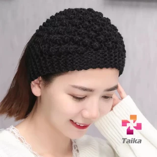 Taika ผ้าคาดผมวินเทจ ไหมพรมถักเครื่อง เหมาะกับฤดูหนาว สําหรับผู้หญิง headband