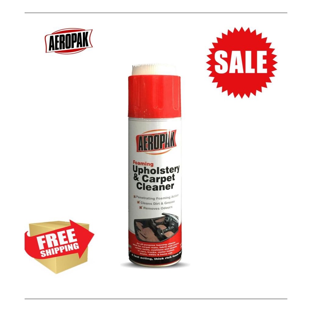 สเปรย์โฟมทำความสะอาดเบาะ หนัง ผ้า กำมะหยี่ และพรม ขนาด 500 ml. AEROPAK Upholstery & Carpet Cleaner