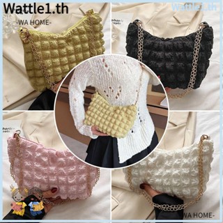 Wttle กระเป๋าสะพายไหล่ กระเป๋าถือ สีพื้น สําหรับเด็กผู้หญิง