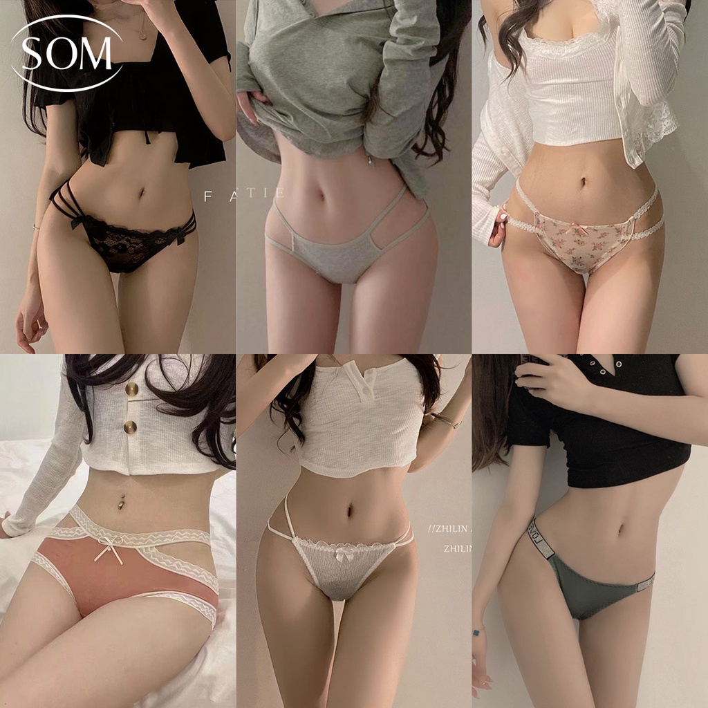 ลดล้างสต๊อก SOM UNDERWEAR กางเกงในผู้หญิง กางเกงในลายลูกไม้ ผ้าลื่น สวมใส่สบาย ADI11