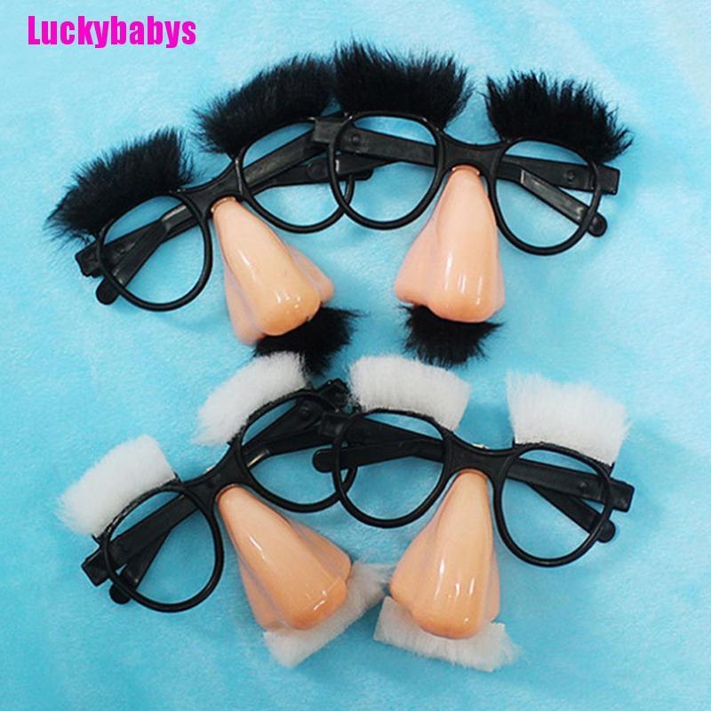 [Luckybabys] แว่นตาปลอม และหนวดตลก จมูกใหญ่ สําหรับผู้ใหญ่ เหมาะกับฮาโลวีน