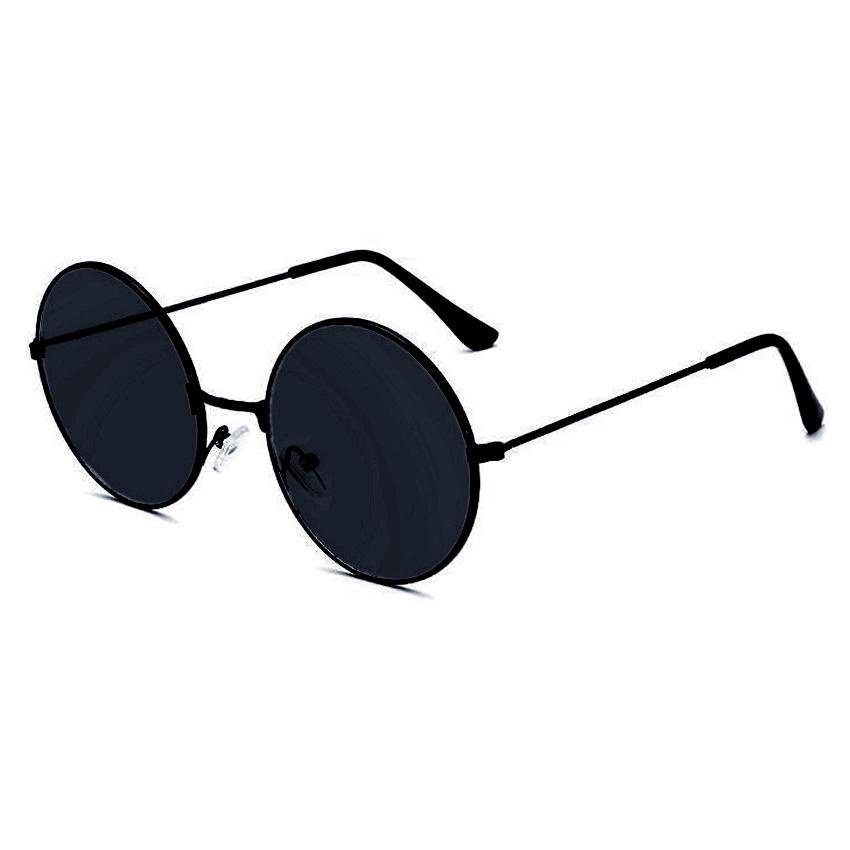 ANT Retro Round Style Harry Potter Colored Vintage Glasses Tint Sunglasses Sunnies Shades Metal Frame Black