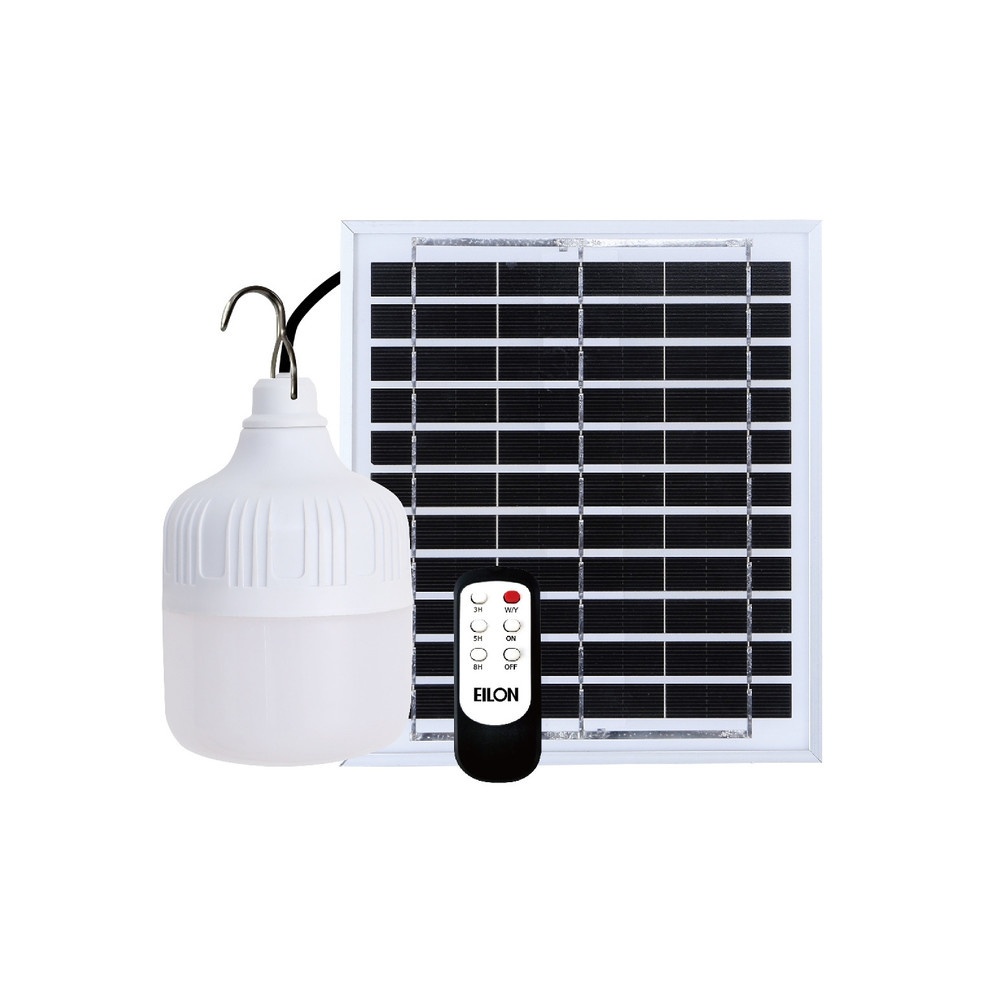 EILON หลอดไฟโซลาร์เซลล์ไล่ยุงแบบพกพา 50W รุ่น EYJB-T050W-6513L ปรับได้ 2 แสง (แสงเดย์ไลท์และแสงไล่ยุ