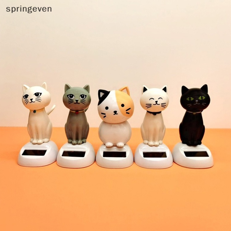 [springeven] ของเล่นชิงช้าแมว พลังงานแสงอาทิตย์ สําหรับตกแต่งภายในรถยนต์