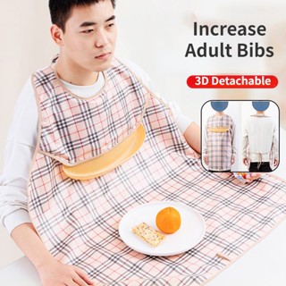 ผ้ากันเปื้อนชายชราเอี๊ยมผู้สูงอายุกินเอี๊ยมกระเป๋าข้าวกันน้ํ…