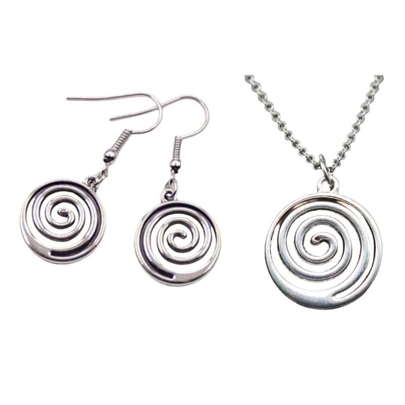 BST Swirl จี้สร้อยคอที่ไม่ซ้ํากันรอบ Swirl เสื้อกันหนาวสวมใส่ทุกวันยอดนิยม Swirl Choker สร้อยคอผู้หญ