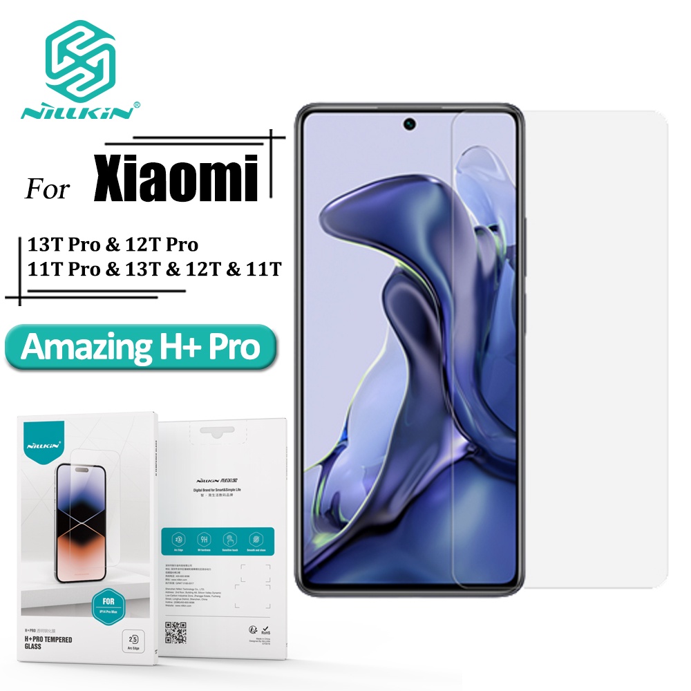 Nillkin กระจกนิรภัย Xiaomi 13T Pro 12T Pro Anti Scratch ลายนิ้วมือ Anti-Glare H + Pro โปร่งใส 9H Anti Explosion Screen Protector
