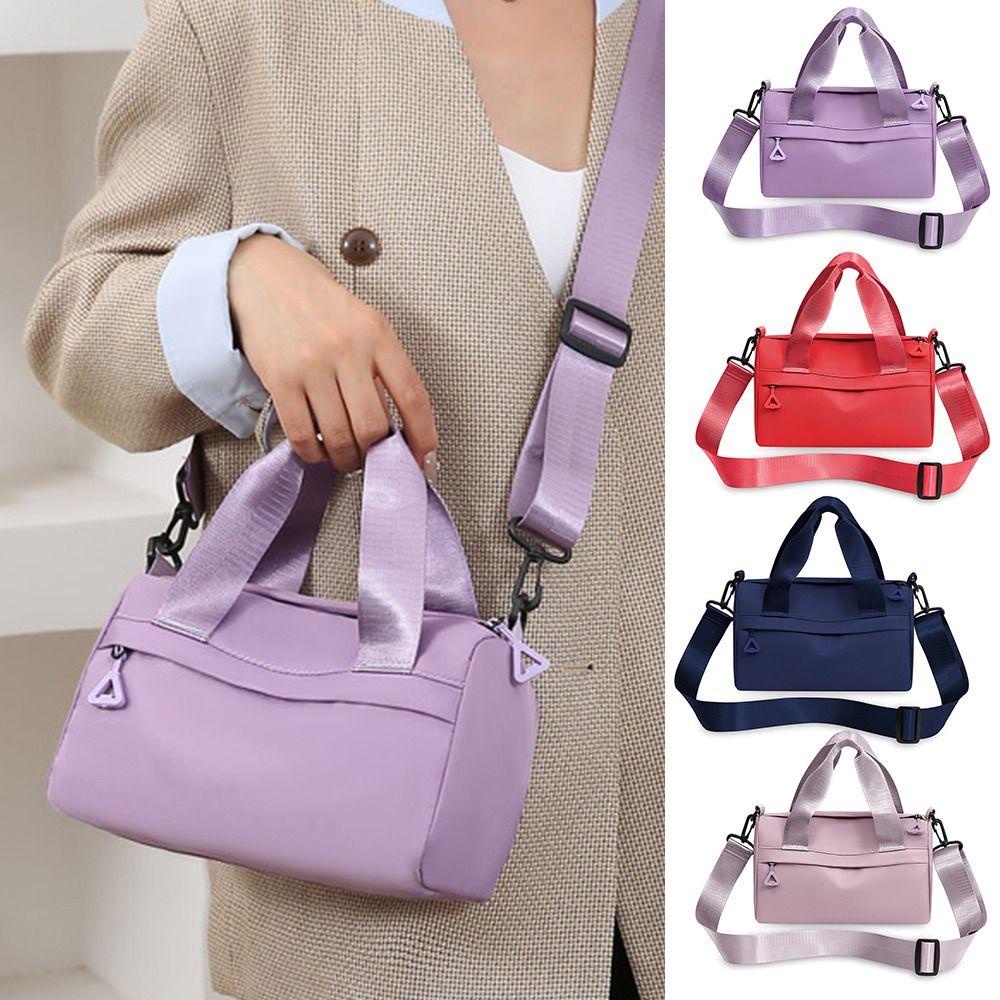 UUMIR กระเป๋าสะพาย 2 in 1, กระเป๋าสะพายข้างสีทึบผ้า, กระเป๋า Tote อเนกประสงค์แบบพกพาของขวัญ