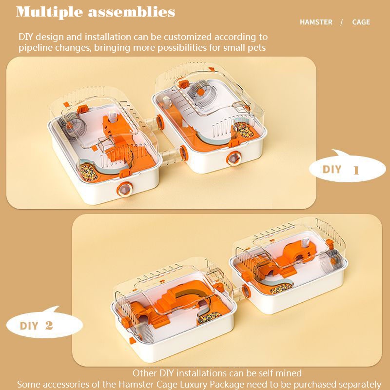 กรงหนูแฮมสเตอร์ ขนาดใหญ่พิเศษ สีทอง ของเล่นสําหรับหนูแฮมสเตอร์ - รูปที่ 4