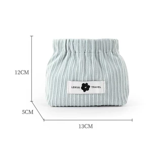 UUMIR กระเป๋าเครื่องสำอางค์ กระเป๋าใส่เหรียญ ผ้าลูกฟูก แบบนิ่ม สีพื้น ขนาดเล็ก น่ารัก สําหรับเด็กผู้หญิง