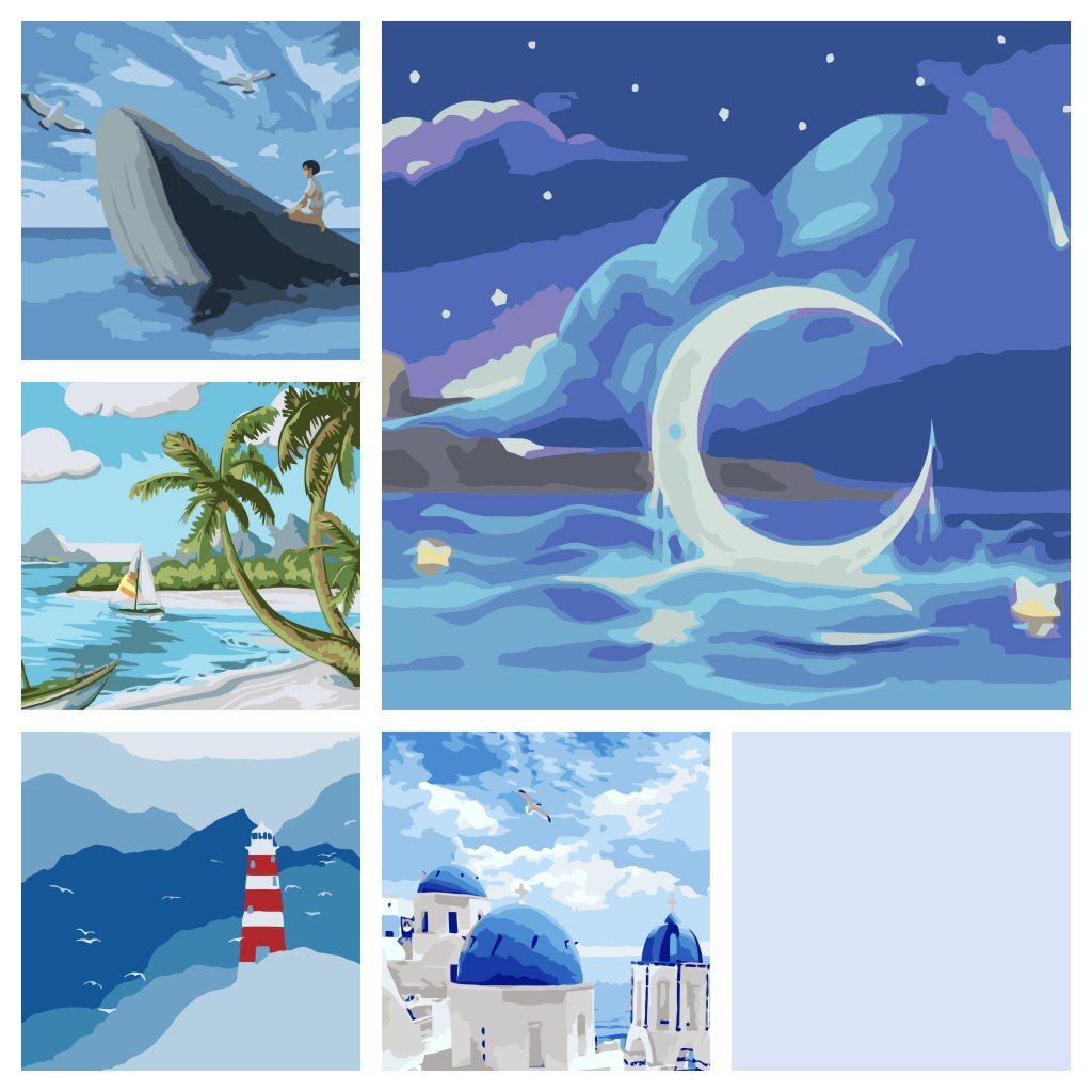 ภาพวาดสีน้ํามันบนผ้าใบ ตามตัวเลข ขนาด 20x20 ซม. สําหรับเด็ก