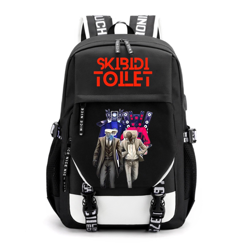 Kts Skibidi กระเป๋าเป้สะพายหลัง กระเป๋านักเรียน อเนกประสงค์ กันน้ํา จุของได้เยอะ พิมพ์ลาย สําหรับผู้ชาย