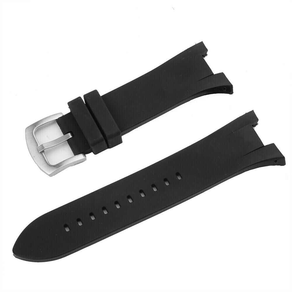 สายนาฬิกาข้อมือยาง ขนาด 31 มม. สีดํา สําหรับ Armani Exchange AX1042 AX1050 AX1114