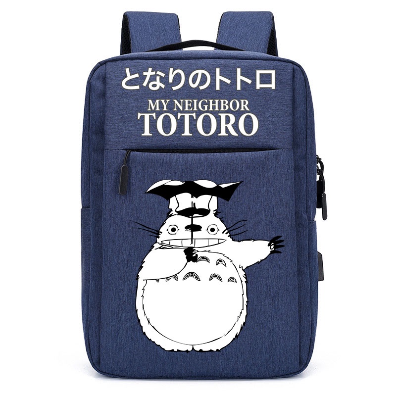กระเป๋าเป้สะพายหลัง กระเป๋านักเรียน กระเป๋าแล็ปท็อป ลายการ์ตูน Totoro (อินเตอร์เฟซ USB)