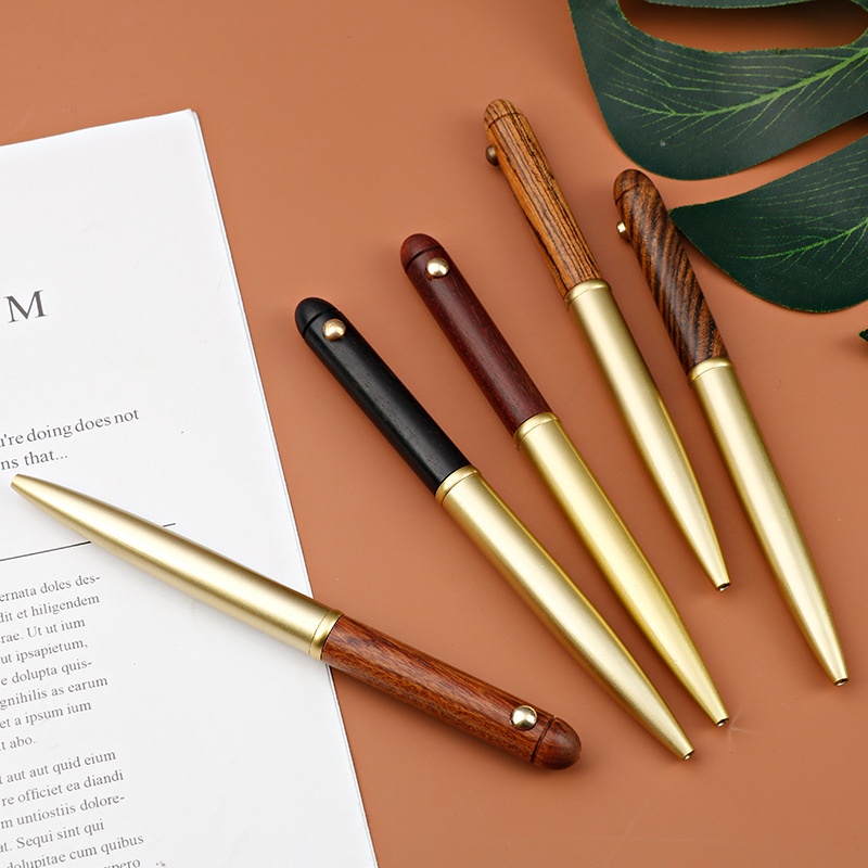 ปากกาลูกลื่น ทองเหลือง 0.5 มม. สีดํา สไตล์วินเทจ ของขวัญ เครื่องเขียน การเรียนรู้ และสํานักงาน 1 ชิ้น