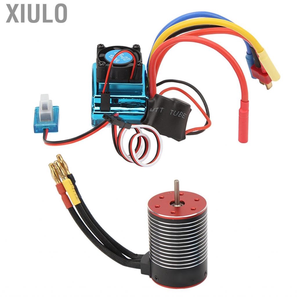 Xiulo RC Brushless ESC ชุด 3650 120A 4 โรเตอร์เสา CNC Machined สำหรับรถยนต์