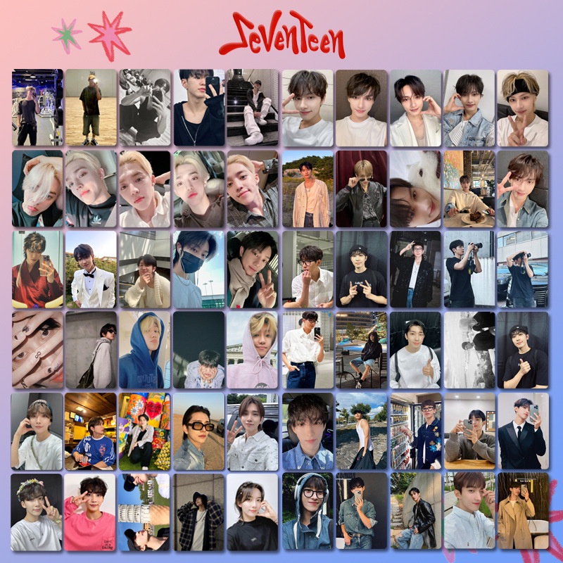 การ์ดรูปภาพเซลฟี่ ขนาดเล็ก ลาย Kpop Seventeen 17 HOSHI WONWOO สําหรับเก็บสะสม