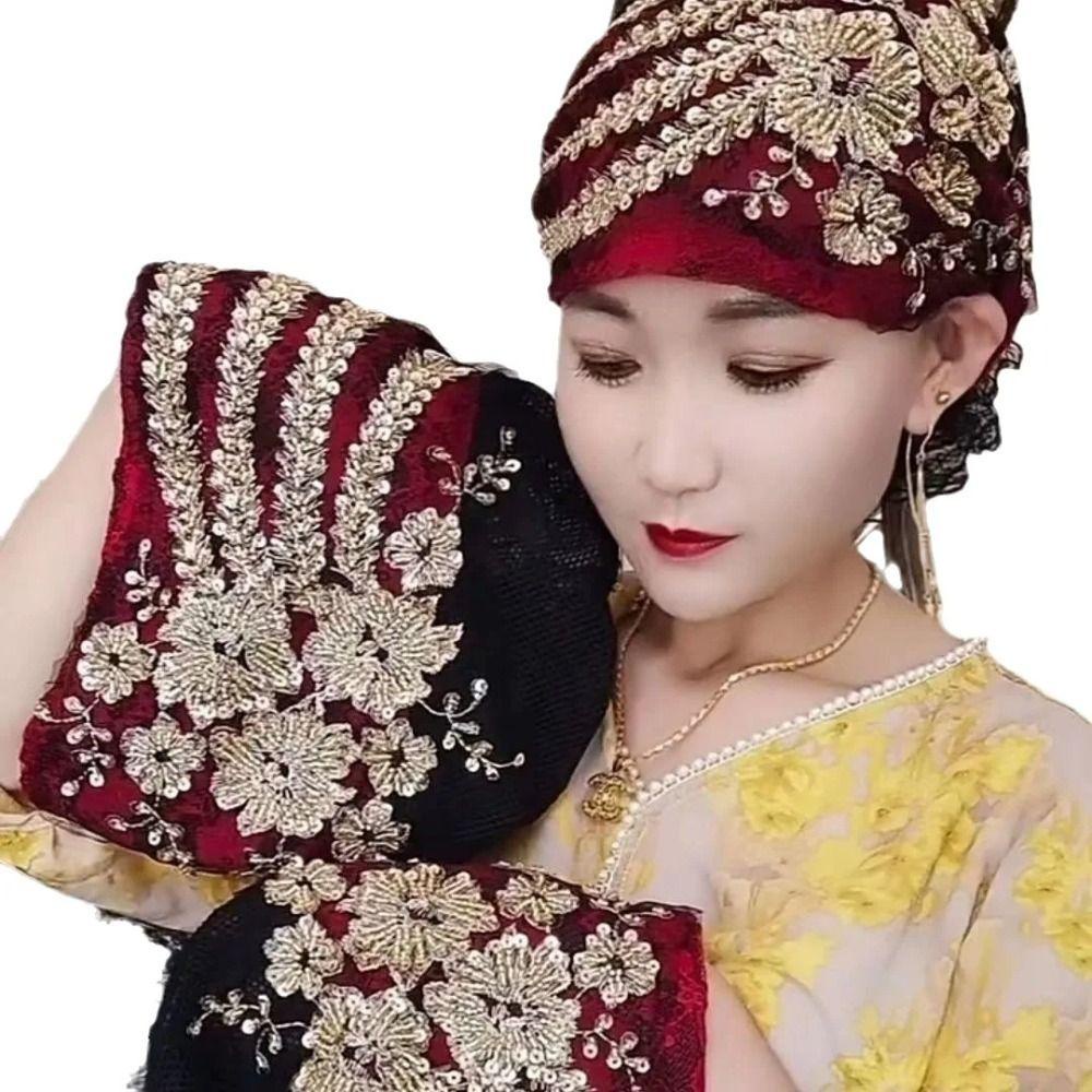 Osier1 ที่คาดผมมุสลิม สีพื้น ลูกไม้ ผ้าคลุมศีรษะมุสลิม หมวกแฟชั่น ที่คาดผมผ้าฝ้าย ผู้หญิง