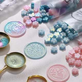 90 ชิ้น / ถุงขี้ผึ้งปิดผนึกแสตมป์สีไฟแสตมป์เม็ดขี้ผึ้งมุกซองจดหมายเชิญงานแต่งงานสมุดภาพ DIY