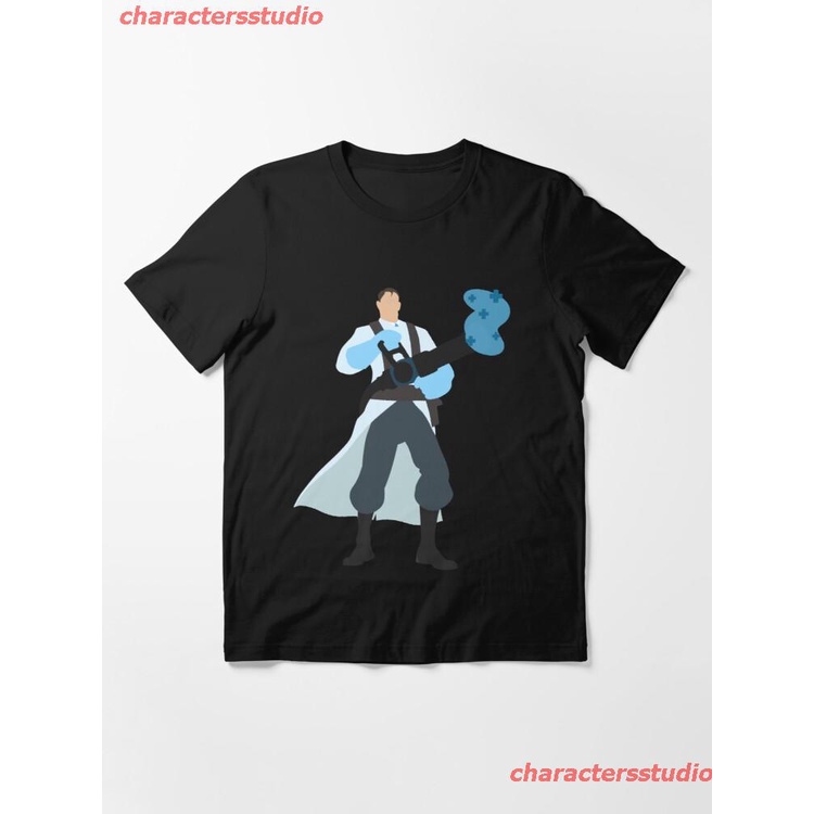 ความร้อน 2022 TF2 BLU Medic Essential T-Shirt พิมพ์ลาย ดผ้าเด้ง คอกลม cotton ความนิยม sale Unisex
