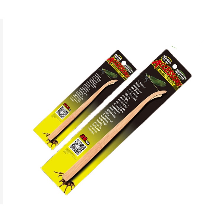 คีมคีบไม้ไผ่ปลายงอ Reptile feeding forceps สำหรับป้อนเหยื่อ-อาหารให้สัตว์เลิ้ยง สัตว์เลื้อยคลาน ขนาด