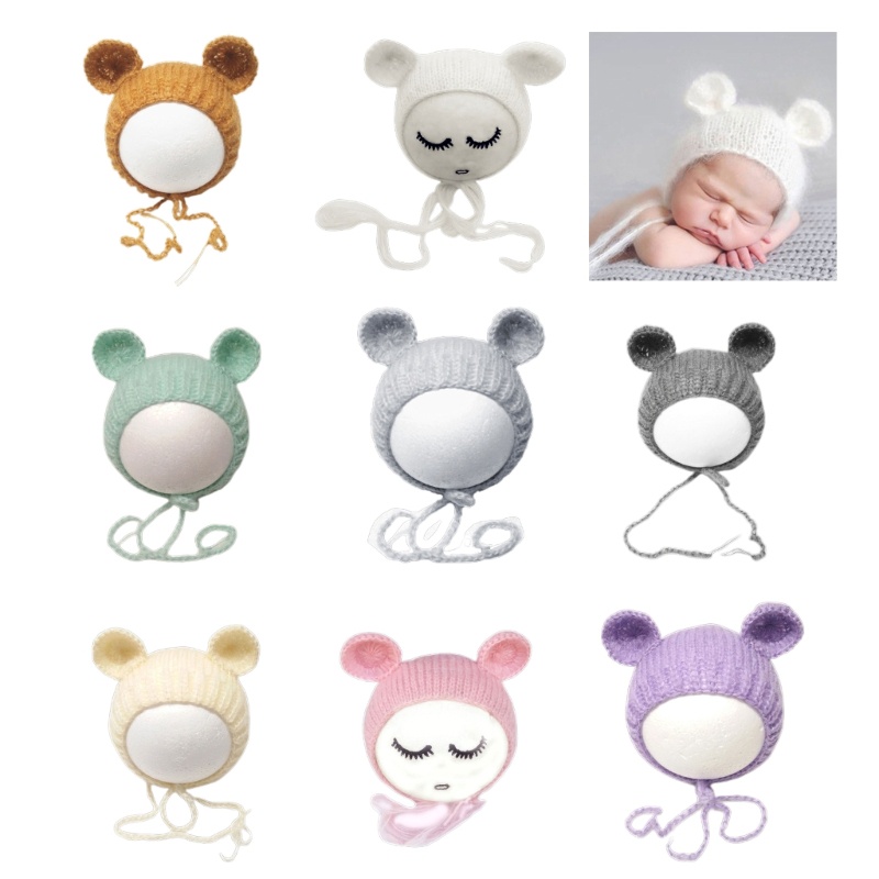 POOP น่ารัก Mohair หมวกสไตล์ Mohair หมวก Essential Mohair หมวกสําหรับทารกแรกเกิด Photograph