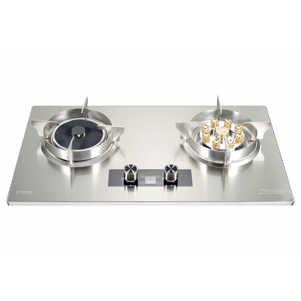LOCAL789-KOCH KITCHEN เตาแก๊สแบบฝ้ง ตั้งเวลาเปิด-ปิด หน้าสเตนเลส 2หัวเตาผสม MONIGA KT-03 ร้านอยู่ในไ