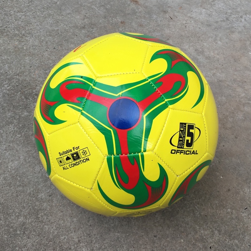 ลูกฟุตบอล เบอร์ 5 มาตรฐาน หนัง PU นิ่ม มันวาว ทำความสะอาดง่าย #Q-0009 - รูปที่ 4